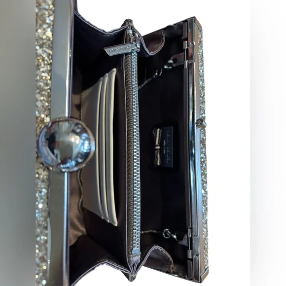 NWT Henri Bendel Gold Glitter Clutch - Picture 7 of 7